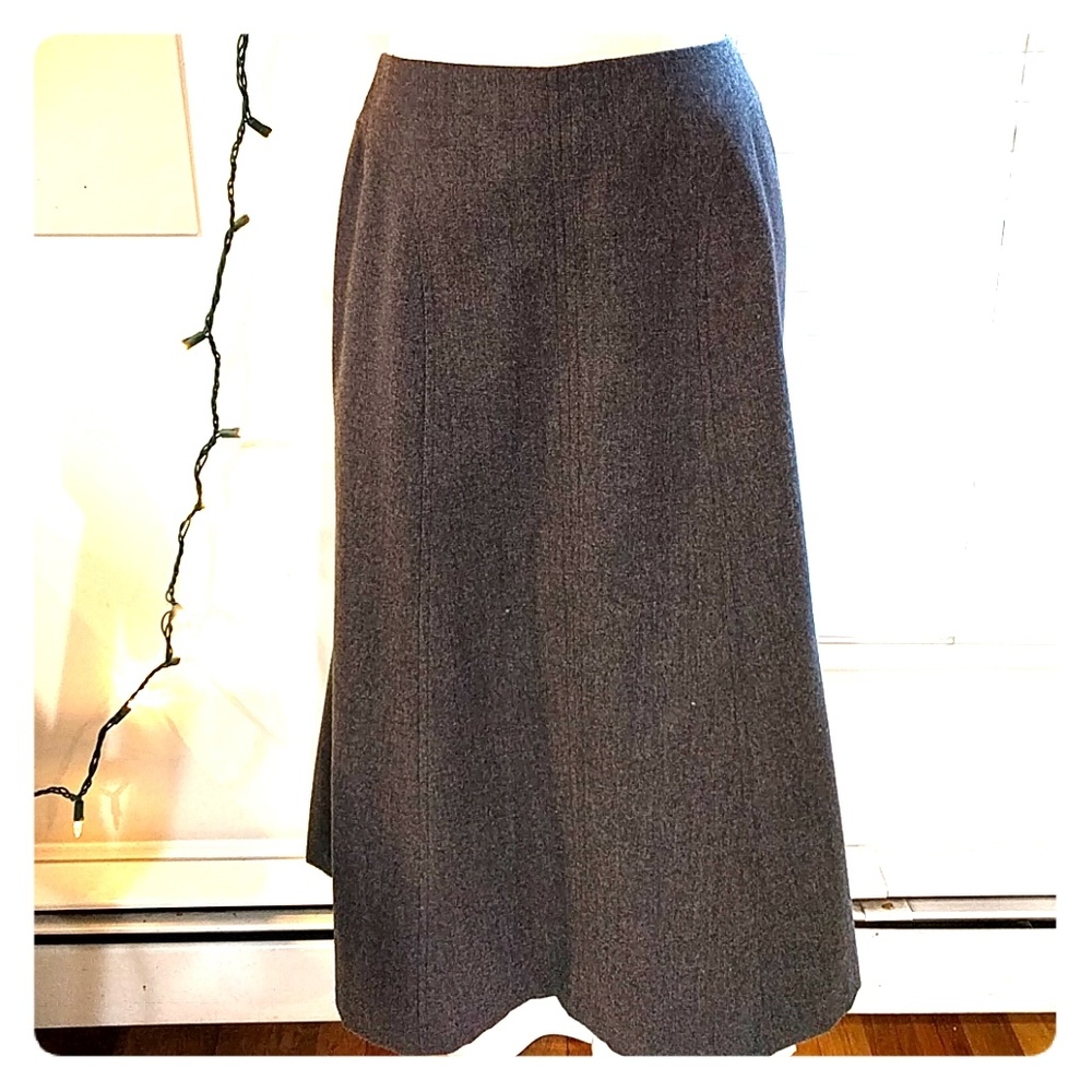 Talbots Gray Wool Soft A Line Skirt